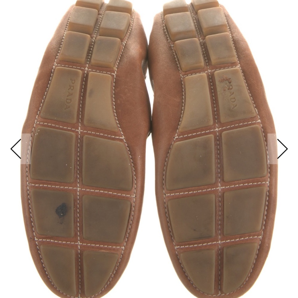 Prada Women's Brown Leather Loafers - Picture 5 of 5